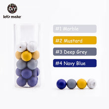 Load image into Gallery viewer, Let&#39;s make 50pcs Silicone Beads 12mm Eco-friendly Sensory Teething Necklace Food Grade Mom Nursing DIY Jewelry Baby Teethers