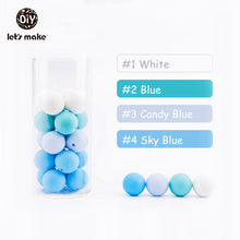 Load image into Gallery viewer, Let&#39;s make 50pcs Silicone Beads 12mm Eco-friendly Sensory Teething Necklace Food Grade Mom Nursing DIY Jewelry Baby Teethers
