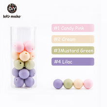 Load image into Gallery viewer, Let&#39;s make 50pcs Silicone Beads 12mm Eco-friendly Sensory Teething Necklace Food Grade Mom Nursing DIY Jewelry Baby Teethers