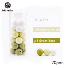 Load image into Gallery viewer, Let&#39;s make 50pcs Silicone Beads 12mm Eco-friendly Sensory Teething Necklace Food Grade Mom Nursing DIY Jewelry Baby Teethers