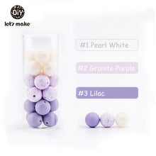 Load image into Gallery viewer, Let&#39;s make 50pcs Silicone Beads 12mm Eco-friendly Sensory Teething Necklace Food Grade Mom Nursing DIY Jewelry Baby Teethers
