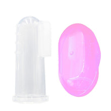 Load image into Gallery viewer, Cute Baby Finger Toothbrush With Box Children Teeth Clear Massage Soft Silicone Infant Rubber Cleaning Brush Massager Set boy