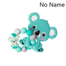 Load image into Gallery viewer, Baby Teether Bracelet Food Grade Silicone Chews Nurse Gift Toys Koala Teething Necklace pacifier clip with name DIY BABY custom
