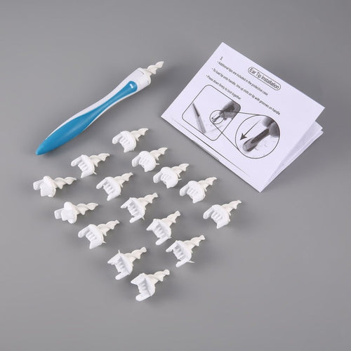 16 Tips Smart ear Syringe Cleaner Earpick Swab Easy Earwax Removal Soft Spiral Cleaner Prevent Ear-pick Clean Ear Care Kit Tools