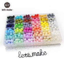 Load image into Gallery viewer, Let&#39;s make 50pcs Silicone Beads 12mm Eco-friendly Sensory Teething Necklace Food Grade Mom Nursing DIY Jewelry Baby Teethers