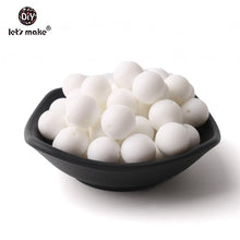 Load image into Gallery viewer, Let&#39;s make 50pcs Silicone Beads 12mm Eco-friendly Sensory Teething Necklace Food Grade Mom Nursing DIY Jewelry Baby Teethers