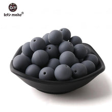 Load image into Gallery viewer, Let&#39;s make 50pcs Silicone Beads 12mm Eco-friendly Sensory Teething Necklace Food Grade Mom Nursing DIY Jewelry Baby Teethers