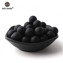 Load image into Gallery viewer, Let&#39;s make 50pcs Silicone Beads 12mm Eco-friendly Sensory Teething Necklace Food Grade Mom Nursing DIY Jewelry Baby Teethers