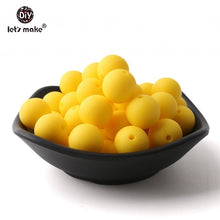 Load image into Gallery viewer, Let&#39;s make 50pcs Silicone Beads 12mm Eco-friendly Sensory Teething Necklace Food Grade Mom Nursing DIY Jewelry Baby Teethers