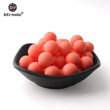 Load image into Gallery viewer, Let&#39;s make 50pcs Silicone Beads 12mm Eco-friendly Sensory Teething Necklace Food Grade Mom Nursing DIY Jewelry Baby Teethers