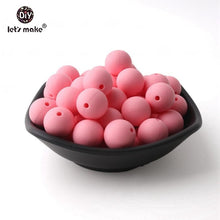 Load image into Gallery viewer, Let&#39;s make 50pcs Silicone Beads 12mm Eco-friendly Sensory Teething Necklace Food Grade Mom Nursing DIY Jewelry Baby Teethers