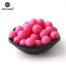 Load image into Gallery viewer, Let&#39;s make 50pcs Silicone Beads 12mm Eco-friendly Sensory Teething Necklace Food Grade Mom Nursing DIY Jewelry Baby Teethers