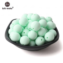Load image into Gallery viewer, Let&#39;s make 50pcs Silicone Beads 12mm Eco-friendly Sensory Teething Necklace Food Grade Mom Nursing DIY Jewelry Baby Teethers