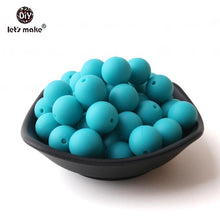 Load image into Gallery viewer, Let&#39;s make 50pcs Silicone Beads 12mm Eco-friendly Sensory Teething Necklace Food Grade Mom Nursing DIY Jewelry Baby Teethers