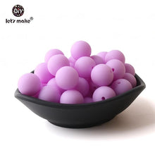 Load image into Gallery viewer, Let&#39;s make 50pcs Silicone Beads 12mm Eco-friendly Sensory Teething Necklace Food Grade Mom Nursing DIY Jewelry Baby Teethers