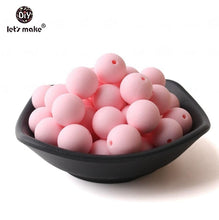 Load image into Gallery viewer, Let&#39;s make 50pcs Silicone Beads 12mm Eco-friendly Sensory Teething Necklace Food Grade Mom Nursing DIY Jewelry Baby Teethers