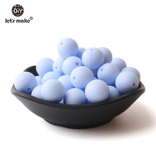 Load image into Gallery viewer, Let&#39;s make 50pcs Silicone Beads 12mm Eco-friendly Sensory Teething Necklace Food Grade Mom Nursing DIY Jewelry Baby Teethers