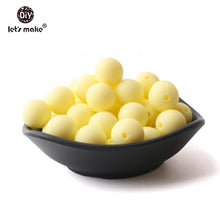 Load image into Gallery viewer, Let&#39;s make 50pcs Silicone Beads 12mm Eco-friendly Sensory Teething Necklace Food Grade Mom Nursing DIY Jewelry Baby Teethers